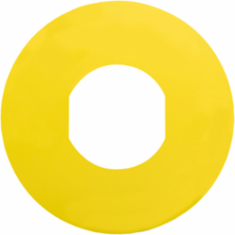 Blank Legend for Harmony XB4/XB5, 60mm Ø, Yellow Background
