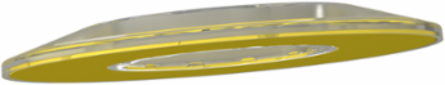 Harmony XB4 Emergency Stop Legend 60mm Plastic Yellow Marked ARRET D'URGENCE