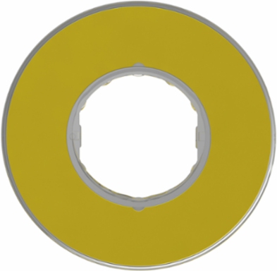 Harmony XB4 Emergency Stop Legend 60mm Plastic Yellow Marked ARRET D'URGENCE