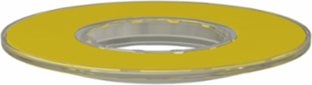 Harmony XB4 Emergency Stop Legend 60mm Plastic Yellow Marked ARRET D'URGENCE