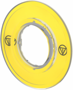 Harmony XB4 Emergency Stop Legend Holder 60mm Yellow Plastic