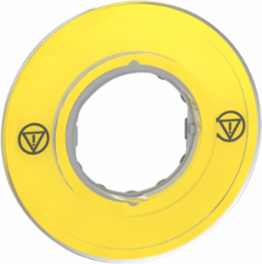 Harmony XB4 Emergency Stop Legend Holder 60mm Yellow Plastic
