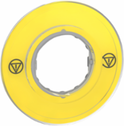 Harmony XB4 Emergency Stop Legend Holder 60mm Yellow Plastic