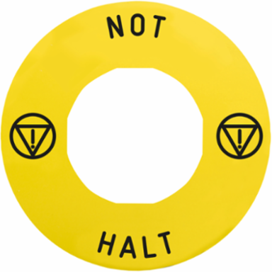 Harmony XB4/XB5 60mm Emergency Stop Legend, "NOT-HALT" Marking