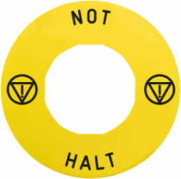 Harmony XB4/XB5 60mm Emergency Stop Legend, "NOT-HALT" Marking