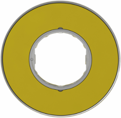 Harmony XB4 60mm Emergency Stop Legend Holder, Plastic, Yellow, Marked EMERGENCY STOP