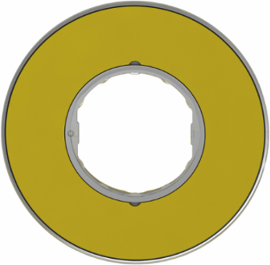Harmony XB4 60mm Emergency Stop Legend Holder, Plastic, Yellow, Marked EMERGENCY STOP