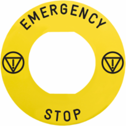 Harmony XB4/XB5 Emergency Stop Marked Legend, 60mm, Yellow
