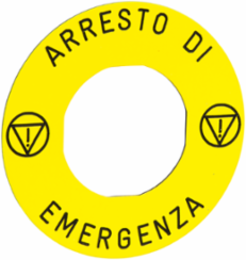 Harmony XB5 Emergency Stop Legend, 60 mm, Black Marking, Green Premium