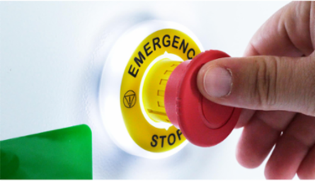 Illuminated Legend Ring 60mm Plastic Red LED 24V AC/DC Emergency Stop
