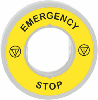 Illuminated Legend Ring 60mm Plastic Red LED 24V AC/DC Emergency Stop
