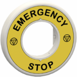 Illuminated Legend Ring 60mm Plastic Red LED 24V AC/DC Emergency Stop