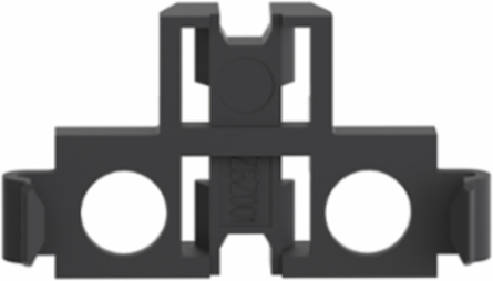 Harmony XB4 Clip-On Legend Holder, Plastic, Black, Set of 10