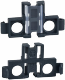Harmony XB4 Clip-On Legend Holder, Plastic, Black, Set of 10