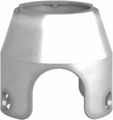 Padlockable Guard for 40mm Mushroom Head, Metal, Chromium Plated