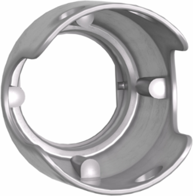 Padlockable Guard for 40mm Mushroom Head, Metal, Chromium Plated