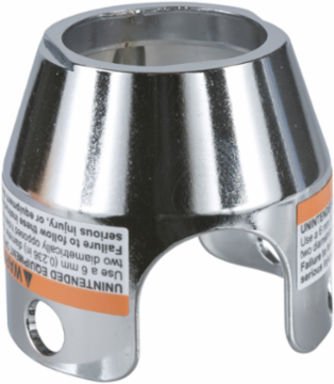 Padlockable Guard for 40mm Mushroom Head, Metal, Chromium Plated