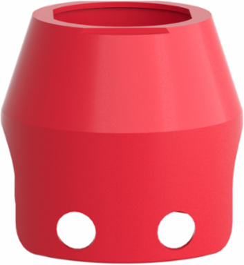Padlockable Guard for 40mm Mushroom Head Push Buttons, Metal, Red