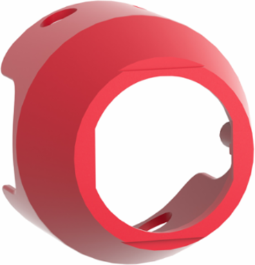 Padlockable Guard for 40mm Mushroom Head Push Buttons, Metal, Red