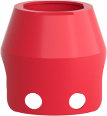 Padlockable Guard for 40mm Mushroom Head Push Buttons, Metal, Red