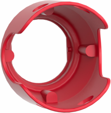 Padlockable Guard for 40mm Mushroom Head Push Buttons, Metal, Red