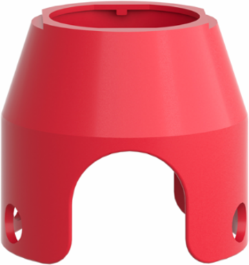 Padlockable Guard for 40mm Mushroom Head Push Buttons, Metal, Red