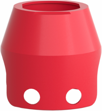 Padlockable Guard for 40mm Mushroom Head Push Buttons, Metal, Red