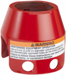 Padlockable Guard for 40mm Mushroom Head Push Buttons, Metal, Red