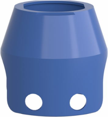 Metal Padlockable Guard for 40mm Mushroom Head, Blue, IP66