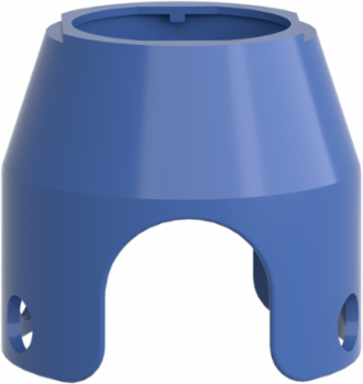 Metal Padlockable Guard for 40mm Mushroom Head, Blue, IP66