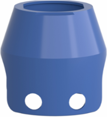 Metal Padlockable Guard for 40mm Mushroom Head, Blue, IP66