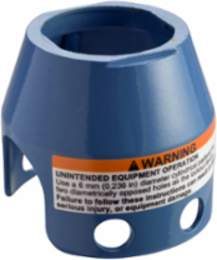 Metal Padlockable Guard for 40mm Mushroom Head, Blue, IP66