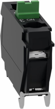 Harmony XALD Single Contact Block 1 NO, Silver Alloy, IP20, Rear Mounting