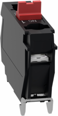 Harmony XAL Contact Block, 1 NC, Silver Alloy, Rear Mounting