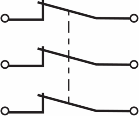 Medium-Duty Position Switch, 3 Contacts, Metal Enclosure, IP65, 62 mm x 116 mm
