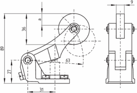Heavy-Duty Position Switch with Metal Enclosure, 149 mm Length, IP65 Rating