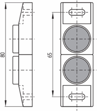Magnetic Reed Switch Actuator 40 mm Height, 25 mm Width, 54 g Weight