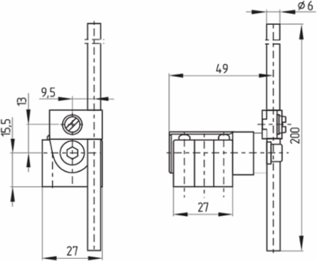 Position Switch 336 Rod Lever 10H, IP65, 178 g, Thermoplastic Enclosure