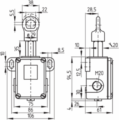 TQ 441 Pull-Wire Switch with 2 Normally Closed Contacts, 800 g Weight