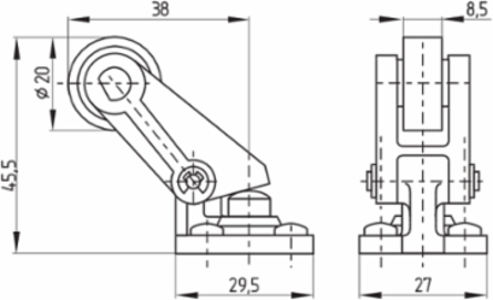 Position Switch Z3K 336-02Z, 2 Safety Contacts, IP65/IP67, 135 g