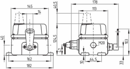 T3Z 068 Pull-Wire Emergency Stop Switch, IP65, 50 m Cable Length, 5,140 g Weight