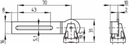 Safety Switch for Hinged Guards, IP67, Stainless Steel, 180 Opening Angle