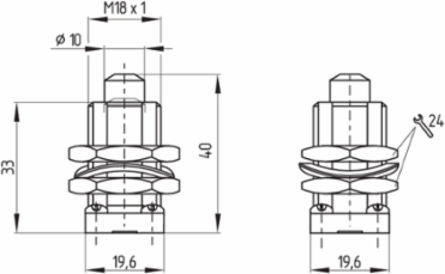Position Switch T4S 235-11Z, 30 mm x 30 mm x 103.5 mm, IP65, Metal Enclosure