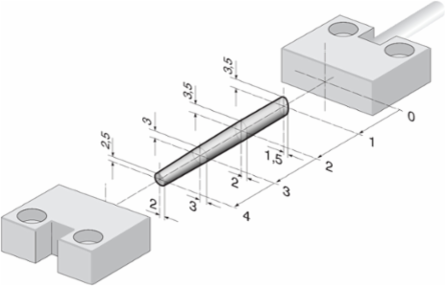 Magnetic Safety Sensor BNS 250-11Z, 33 mm x 25 mm x 13 mm, 10 m Cable