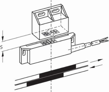 Magnetic Reed Switch BN 310-10Z, 88 mm x 25 mm, IP67, Up to 60 mm Actuation