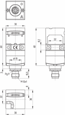 AZ 17 Safety Switch, 30 mm x 78.5 mm, IP67, 1 NC Contact, Electromechanical