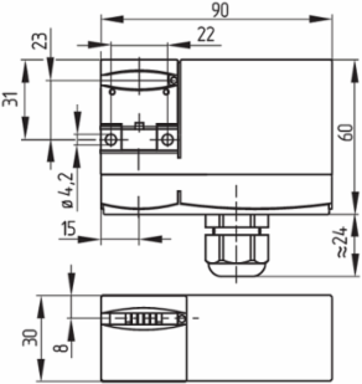 AZM 170 Solenoid Interlock 24VAC/DC, 2 Safety Contacts, IP67, Compact Design