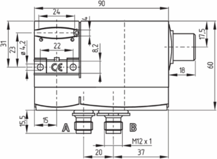 AZM 170 Solenoid Interlock, 230VAC, Compact Design, IP67, 1000 N Holding Force