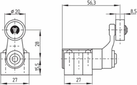 Safe Switching Position Switch with Metal Enclosure, 40.5 mm Width, 265 g Weight