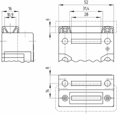 Safety Switch with Separate Actuator, 52 mm x 90 mm x 30 mm, IP67
